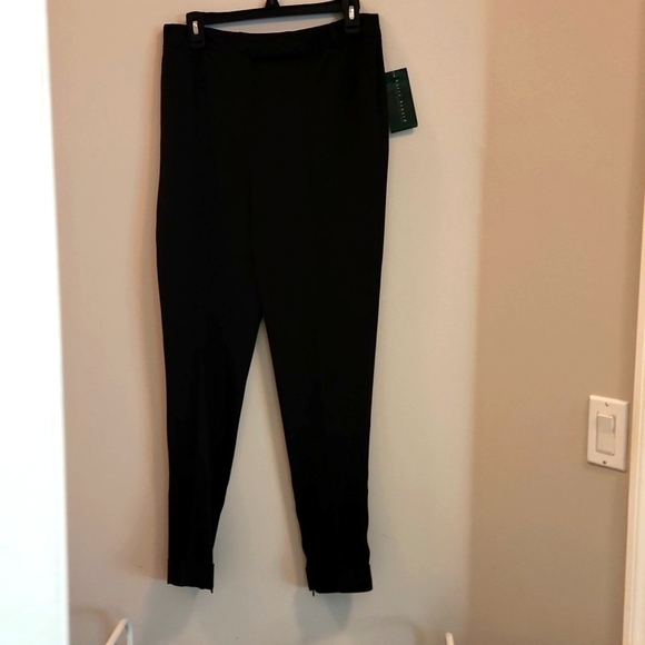 NWT Harve Bernard Women's Black Dress Cuffed Slacks size 10 - Picture 2 of 5
